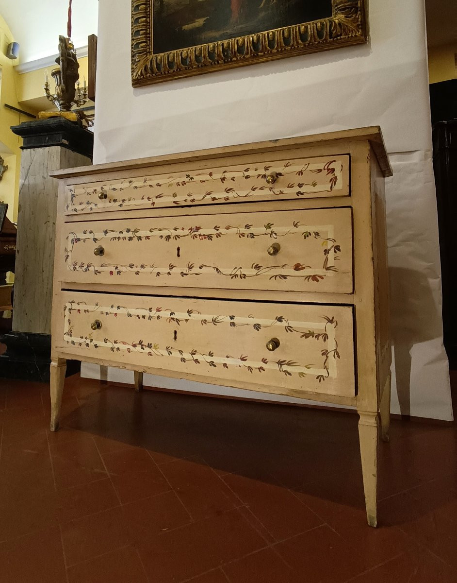 Late 19th-early 20th Century Lacquered Chest Of Drawers-photo-5