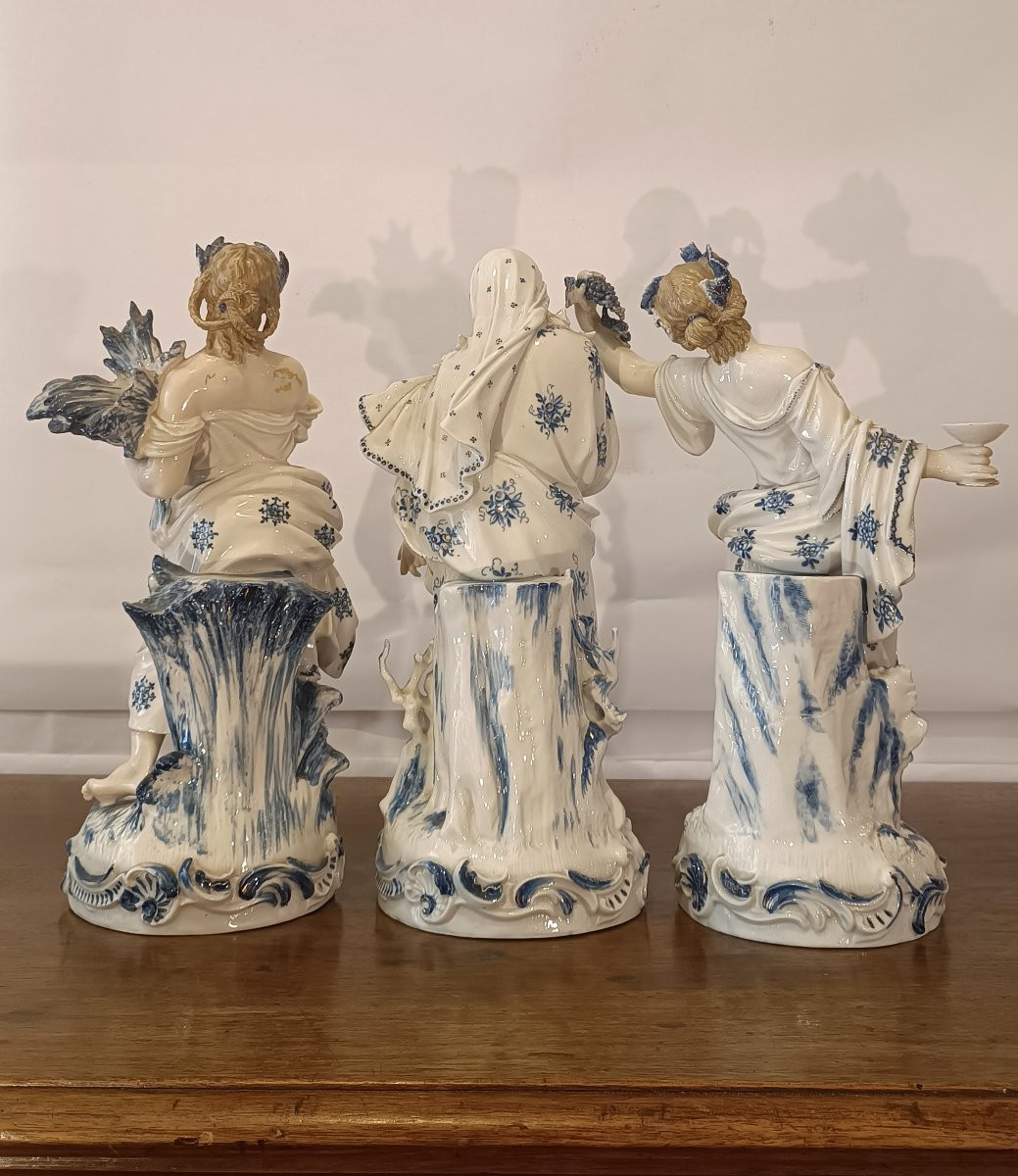 Mid-19th Century Three Rauenstein Porcelain Seasons Figures-photo-6