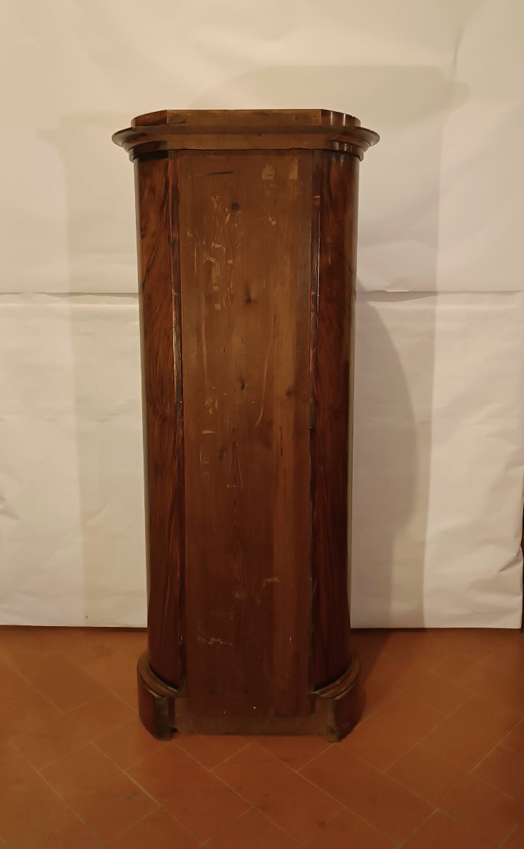 MEUBLE BIEDERMEIER À COLONNE EN NOYER SECONDE MOITIÉ DU 19ème SIÈCLE-photo-4