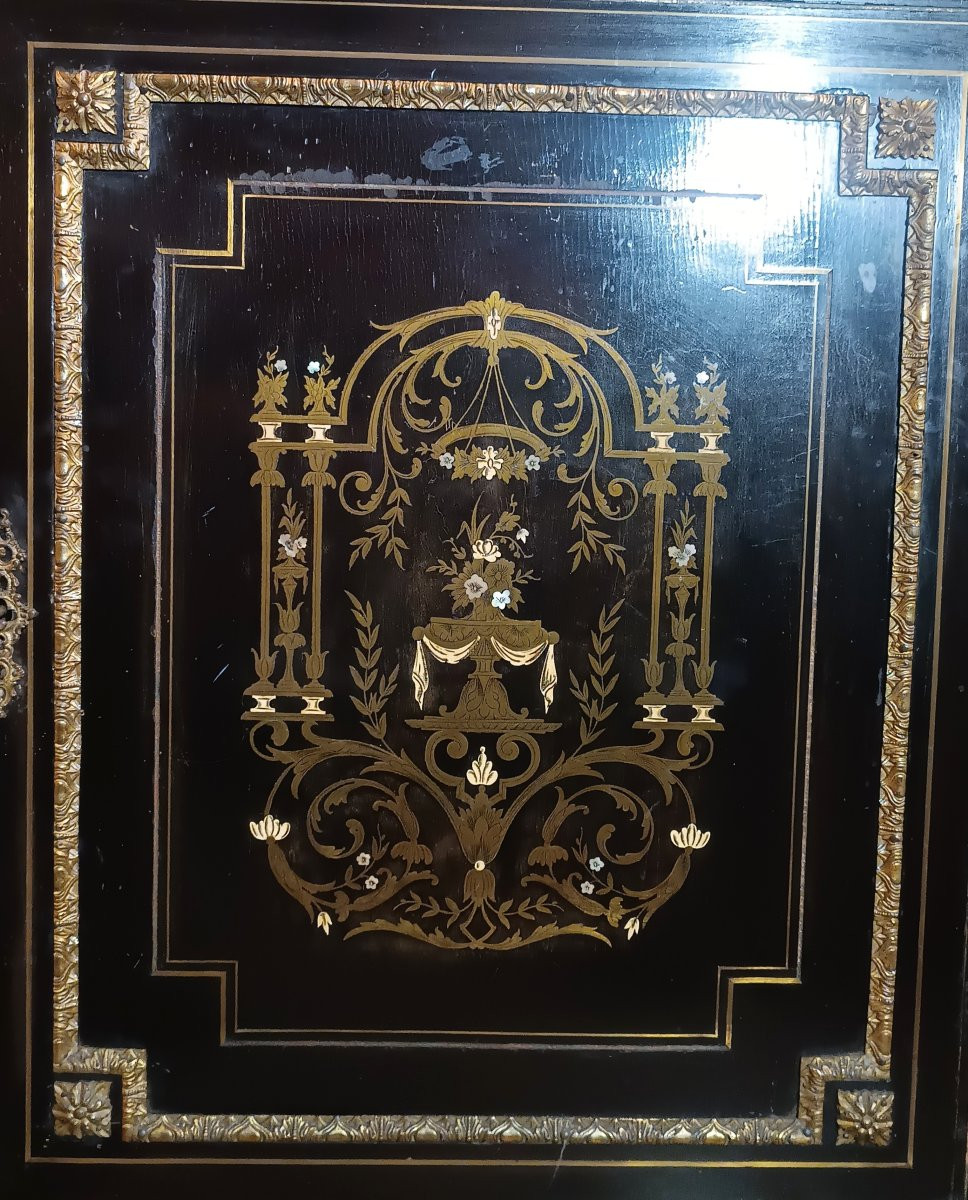 PETIT BUFFET BOULLE NAPOLEON III MILIEU DU 19ème SIÈCLE-photo-3
