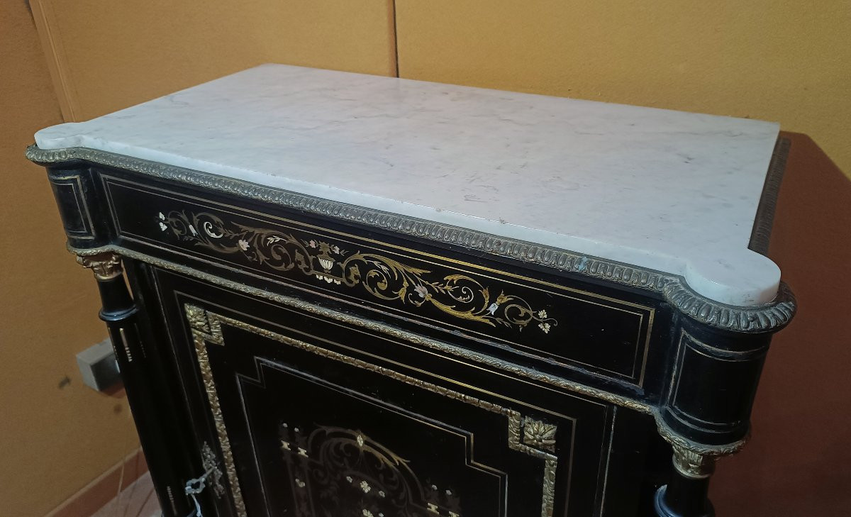 PETIT BUFFET BOULLE NAPOLEON III MILIEU DU 19ème SIÈCLE-photo-6