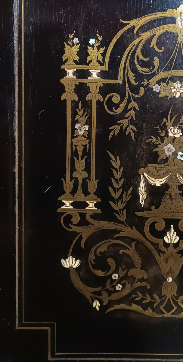 PETIT BUFFET BOULLE NAPOLEON III MILIEU DU 19ème SIÈCLE-photo-8