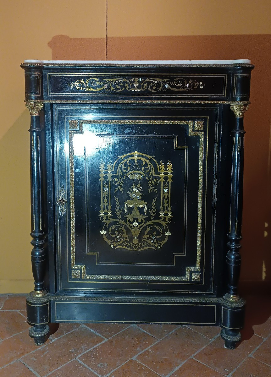 PETIT BUFFET BOULLE NAPOLEON III MILIEU DU 19ème SIÈCLE