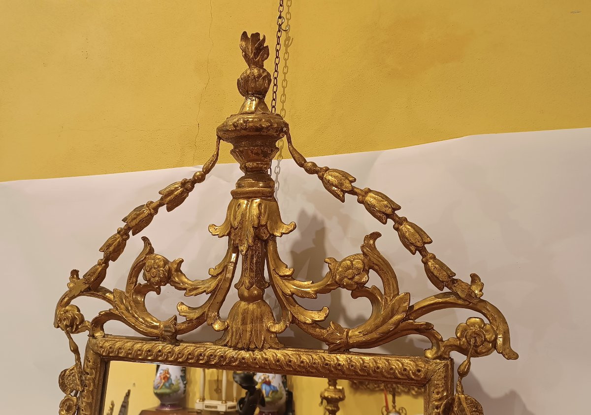 Second Half Of The 18th Century Neoclassical Gilded Mirror-photo-4