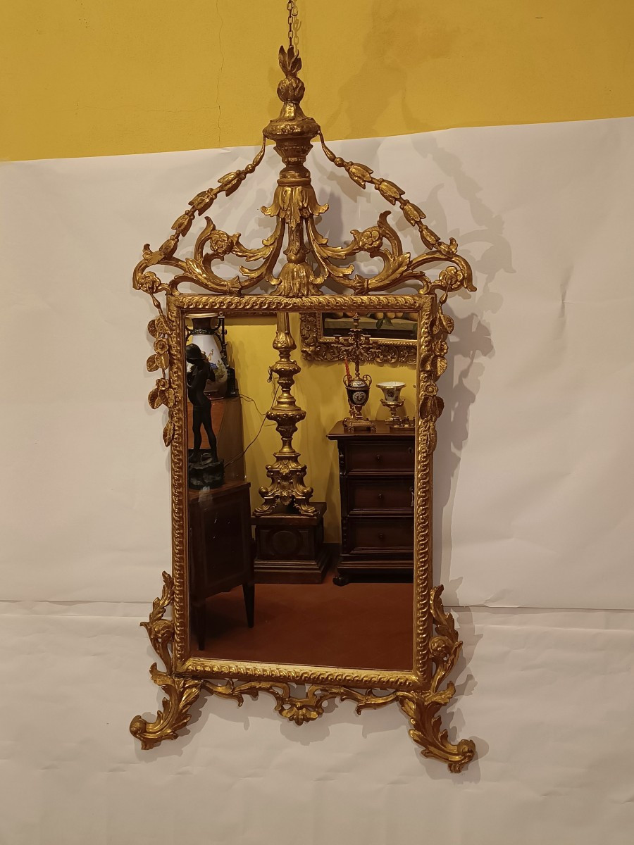 Second Half Of The 18th Century Neoclassical Gilded Mirror