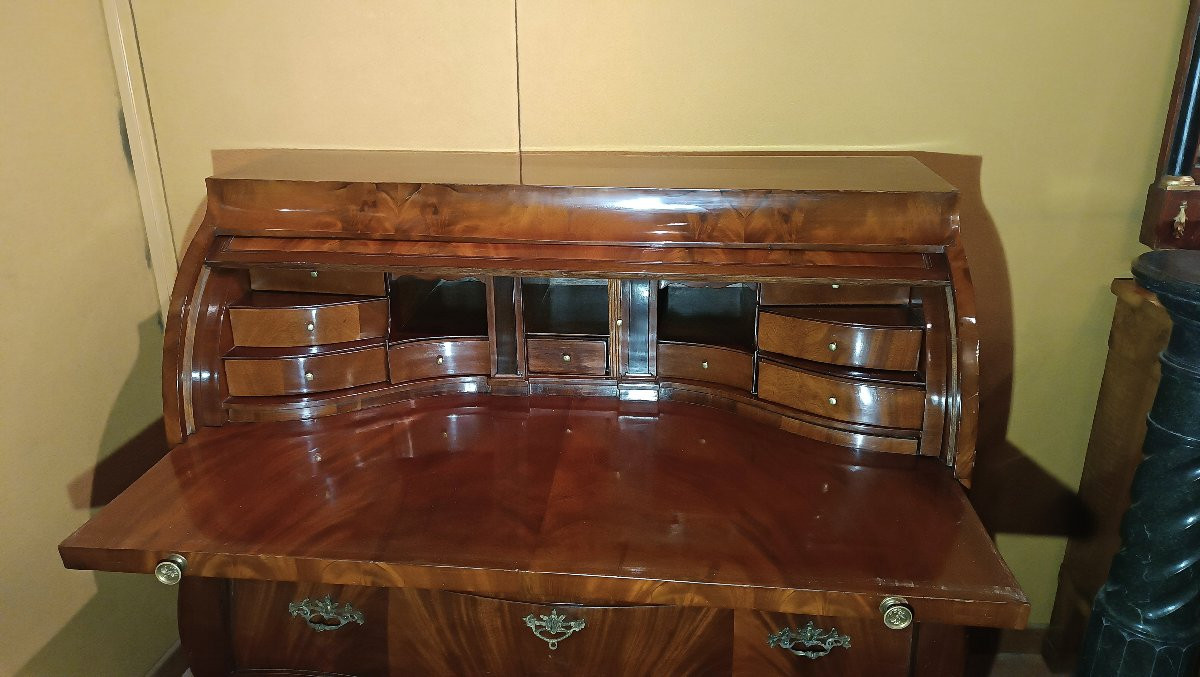 Second Half Of The 18th Century Neoclassical Walnut Roller Folding Table-photo-3