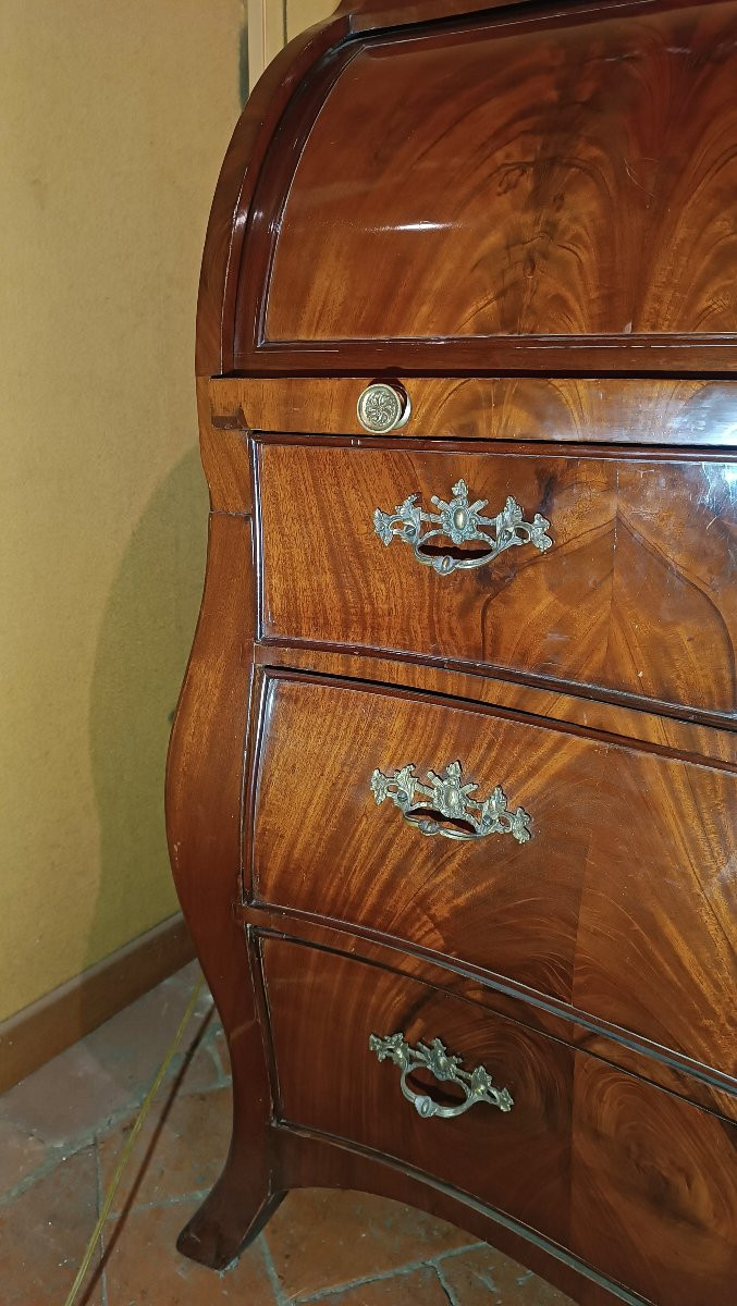 Second Half Of The 18th Century Neoclassical Walnut Roller Folding Table-photo-6