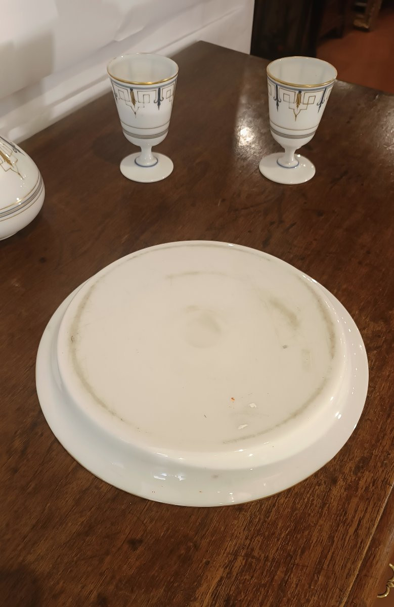 SERVICE À LIQUEUR EN OPALINE SECONDE MOITIÉ DU 19ème SIÈCLE-photo-1