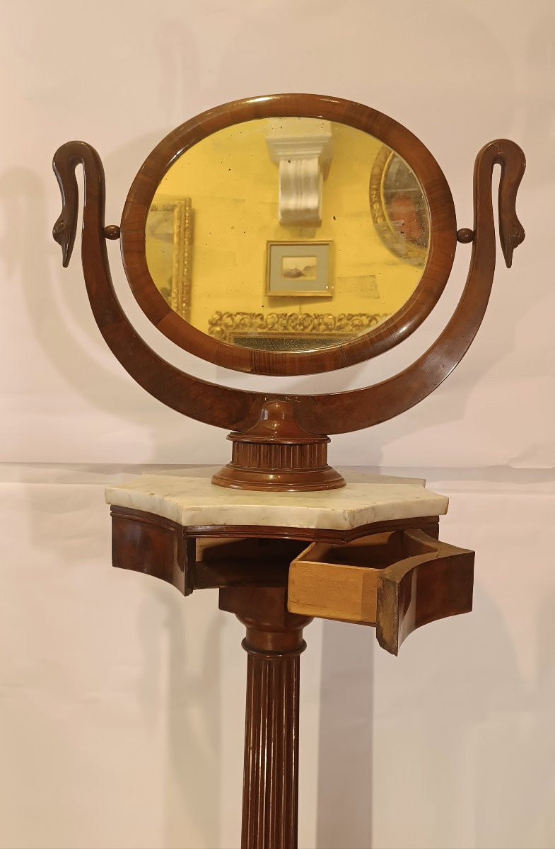 Early 19th Century Empire Column Shaving Stand-photo-5