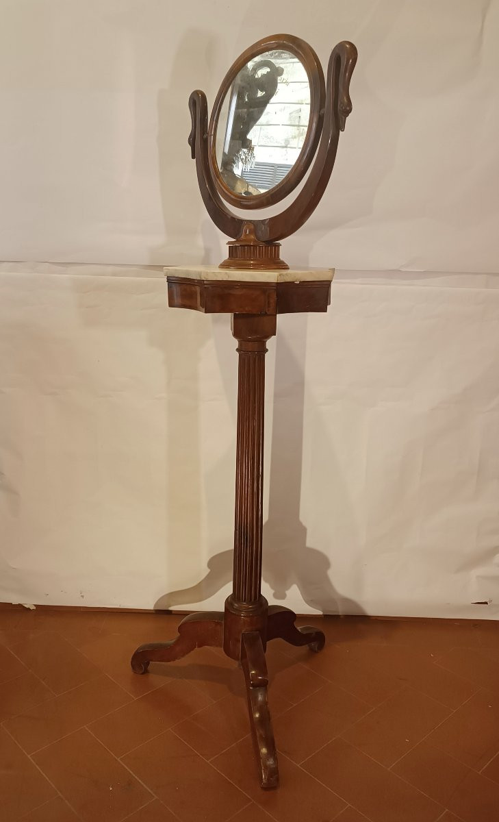 Early 19th Century Empire Column Shaving Stand-photo-6
