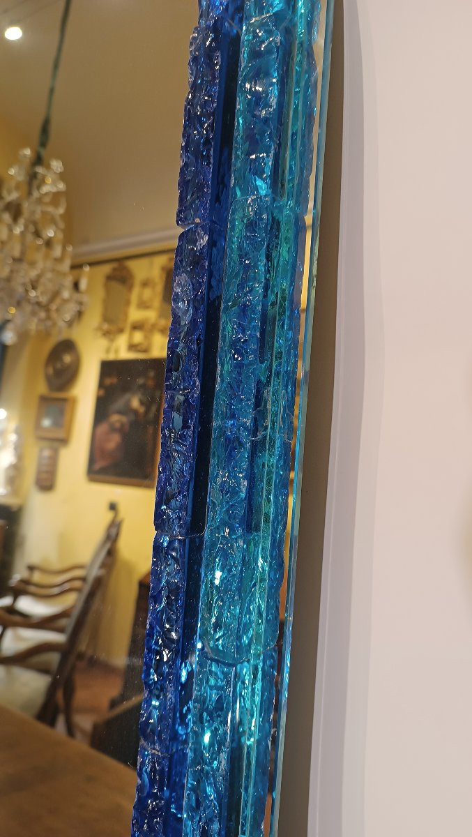 1960s Polloni Stained Glass Mirror-photo-4