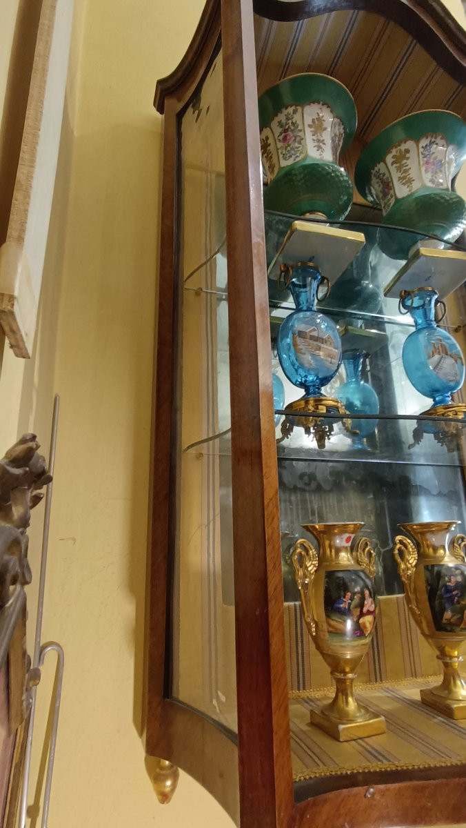 First Half Of The 19th Century Walnut Display Cabinet-photo-5