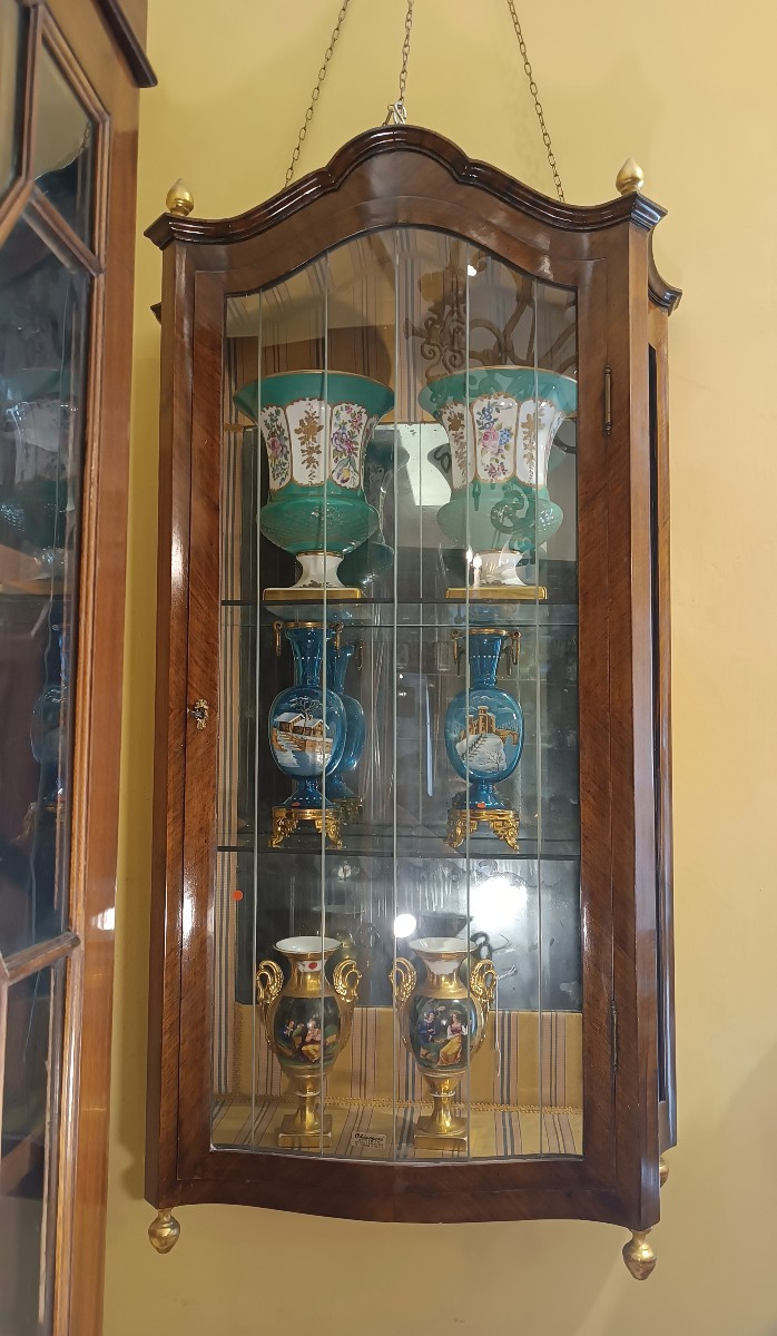 First Half Of The 19th Century Walnut Display Cabinet