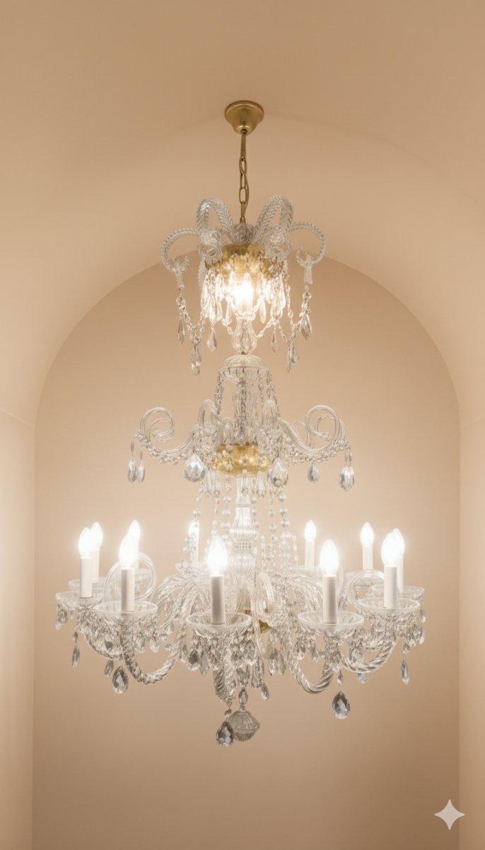 Late 19th Century Crystal Chandelier-photo-8