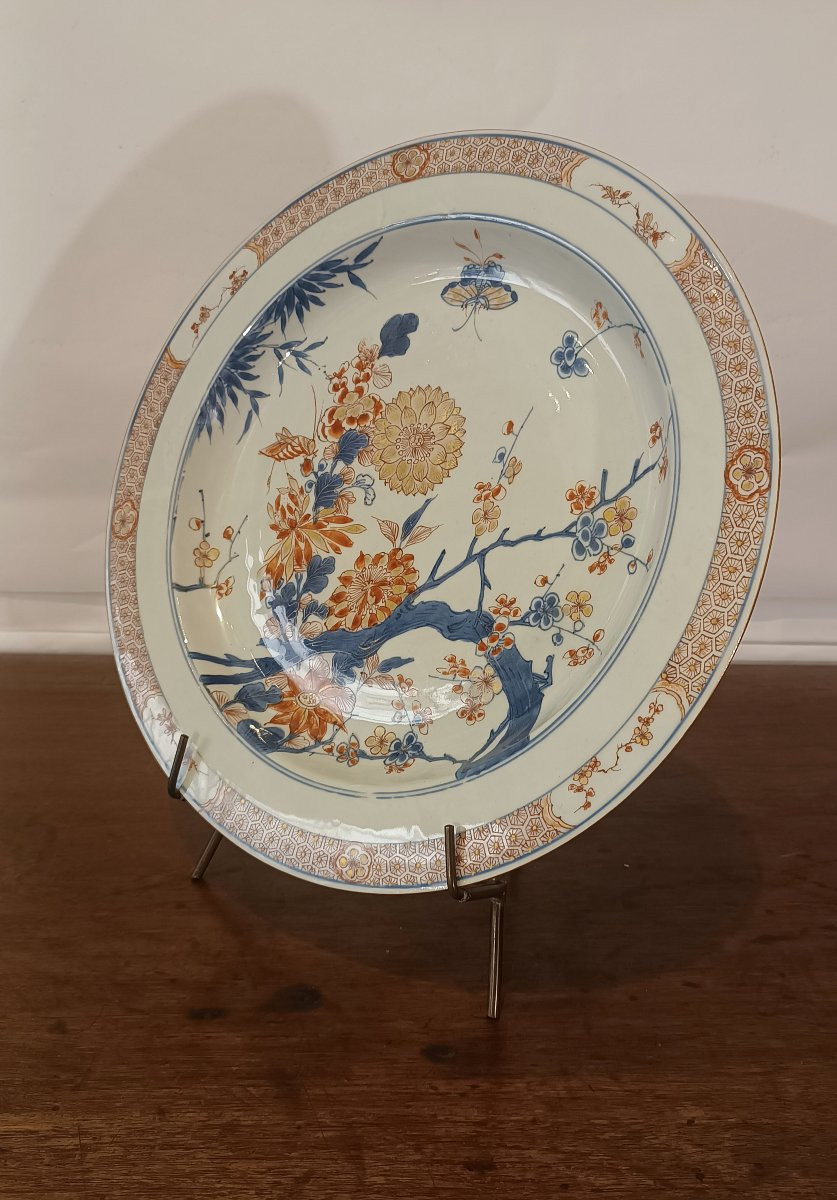 Late 18th Century Large Qing Tray With Imari Decorations-photo-4