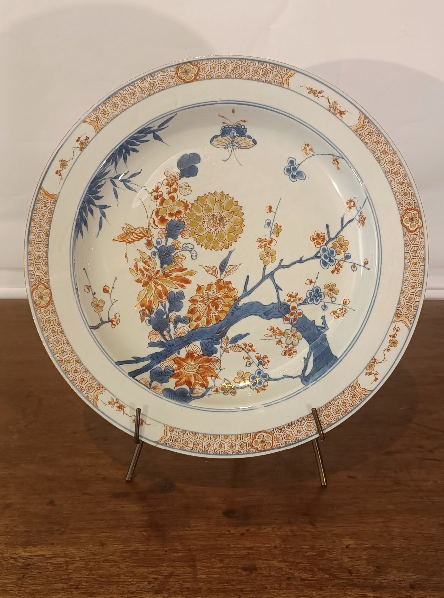 Late 18th Century Large Qing Tray With Imari Decorations-photo-5