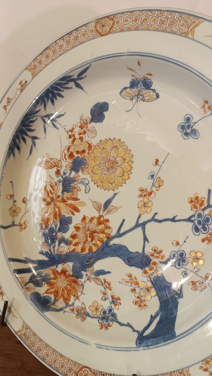 Late 18th Century Large Qing Tray With Imari Decorations-photo-6