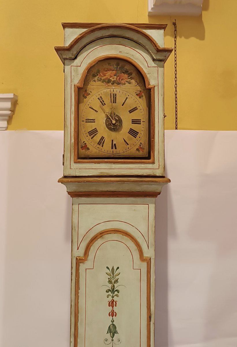 Early 19th Century Lacquered Column Clock-photo-7