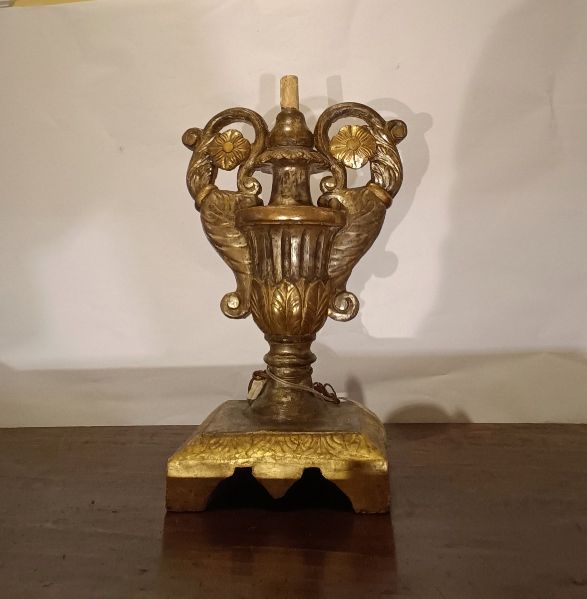 Gilded Wood Candle Holder, Second Half Of The 18th Century