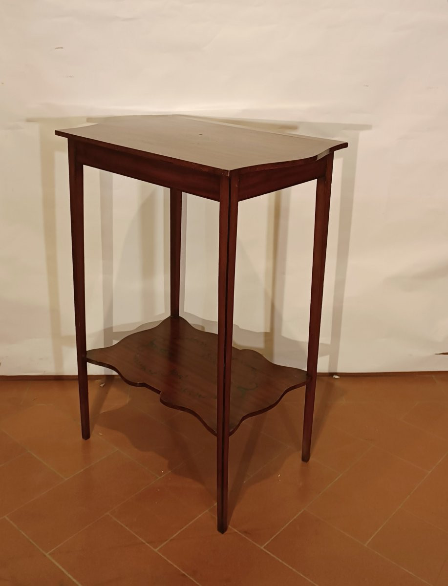 TABLE BASSE AVEC PEINTURES FIN 19ème SIÈCLE-photo-2