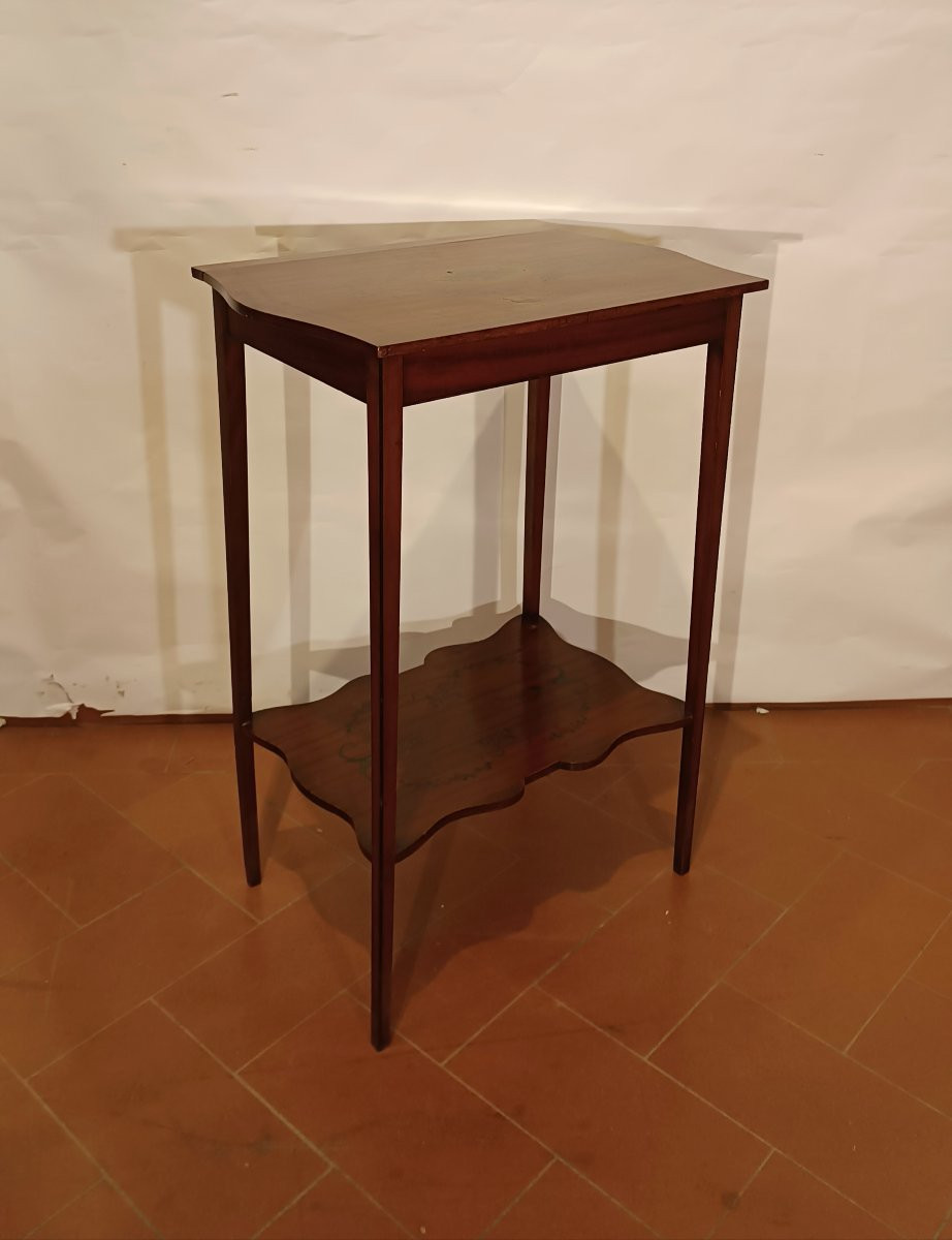 TABLE BASSE AVEC PEINTURES FIN 19ème SIÈCLE-photo-3