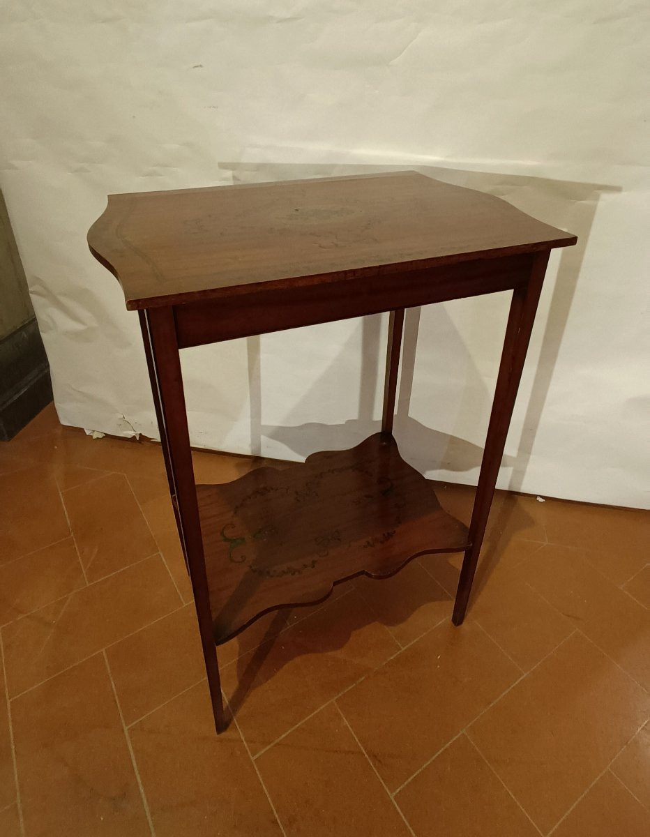 TABLE BASSE AVEC PEINTURES FIN 19ème SIÈCLE-photo-4