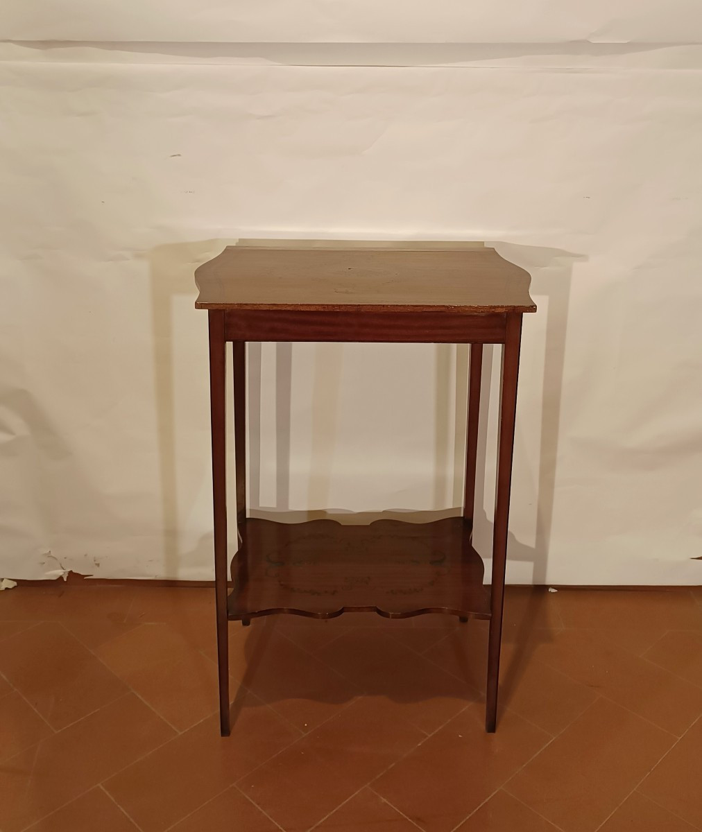 TABLE BASSE AVEC PEINTURES FIN 19ème SIÈCLE