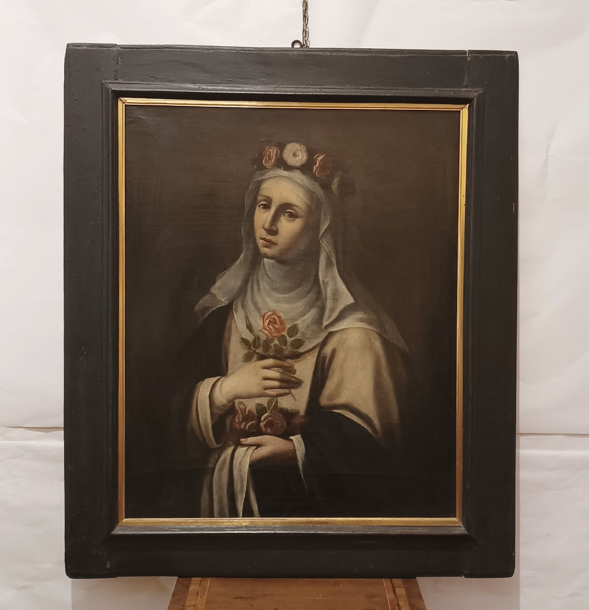 Late 17th Century Painting Of Saint Rose