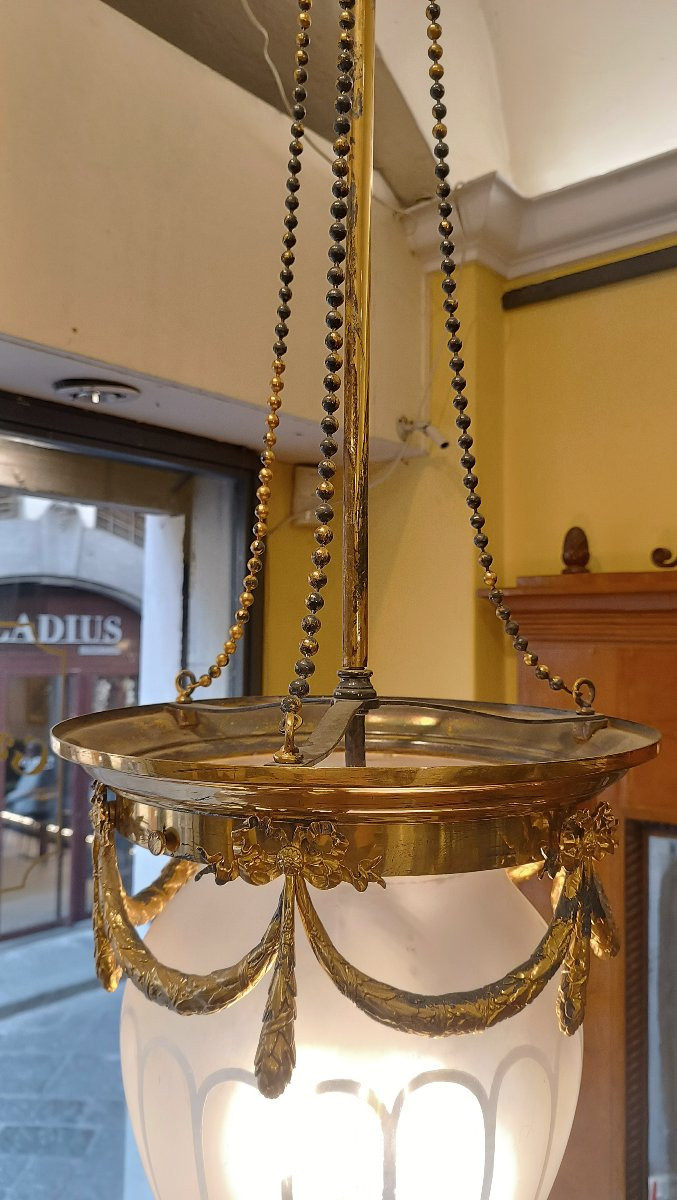 LUSTRE POMMES DE PIN FIN 19ème SIÈCLE-photo-2