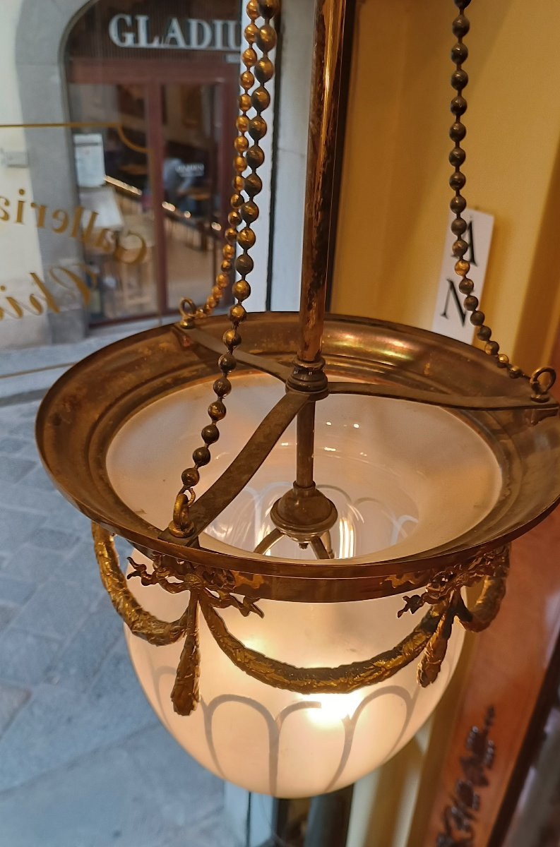 LUSTRE POMMES DE PIN FIN 19ème SIÈCLE-photo-1