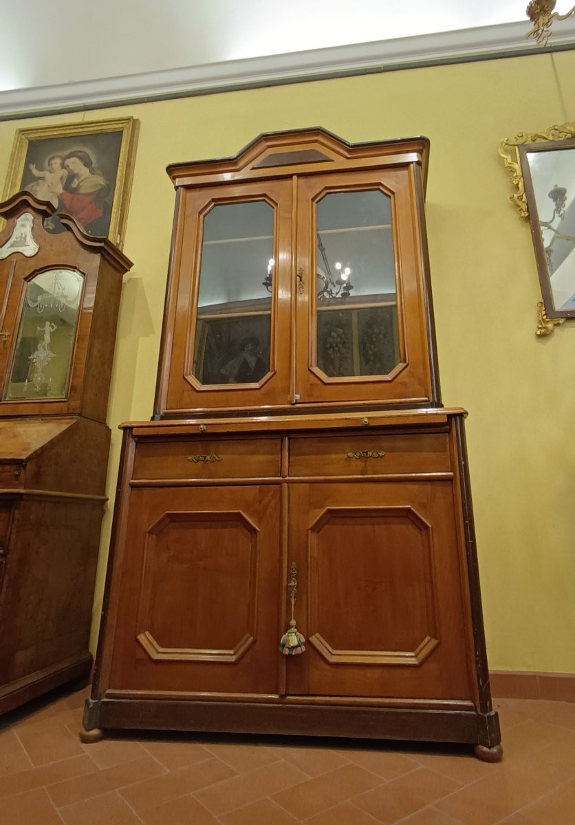 Second Half Of The 19th Century Louis Philippe "bookcase" Display Case-photo-2