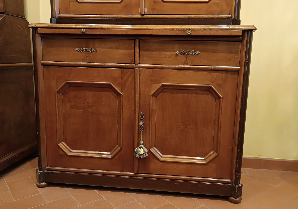 Second Half Of The 19th Century Louis Philippe "bookcase" Display Case-photo-3