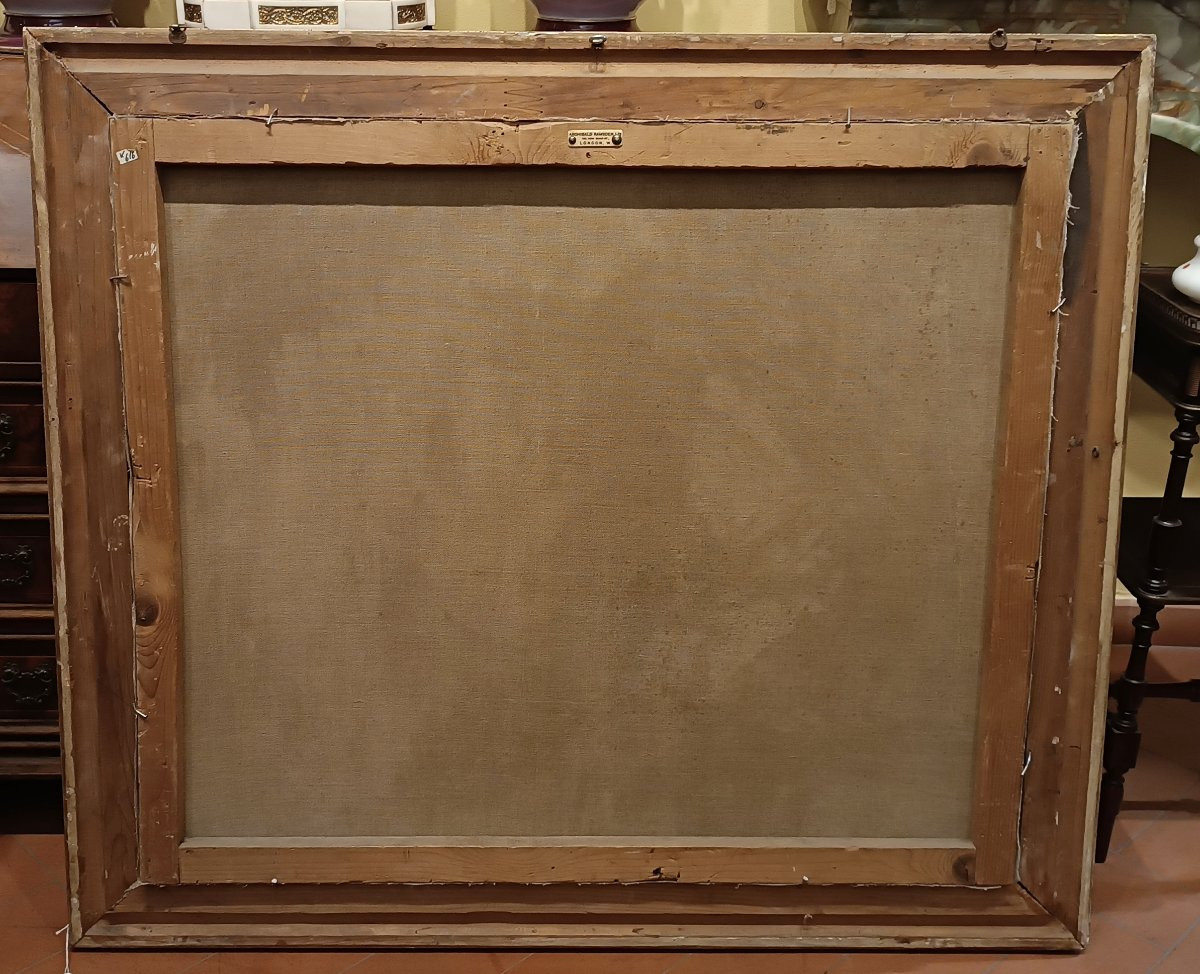 TABLEAU REPRÉSENTANT DES COQS ET DES POULES MILIEU DU 19ème SIÈCLE-photo-5