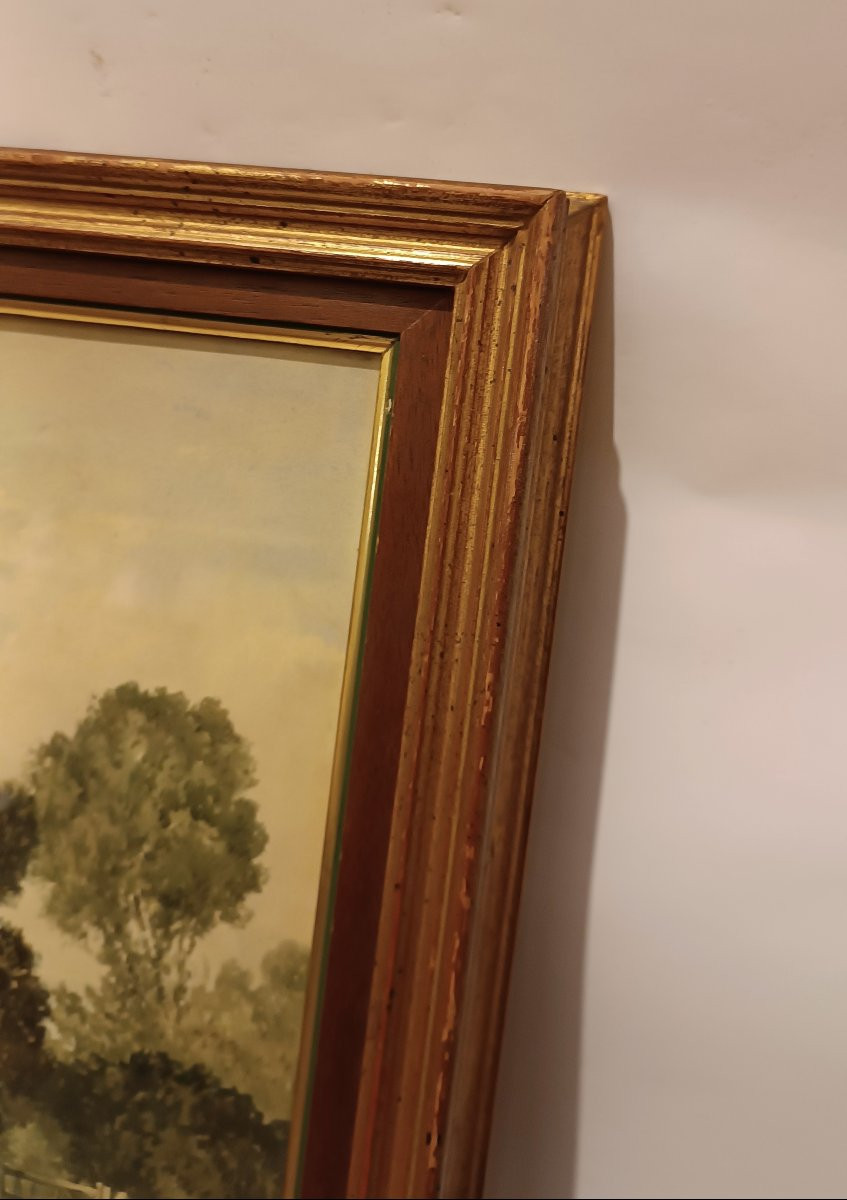 Second Half Of The 19th Century Watercolor With A View Of Essex-photo-6