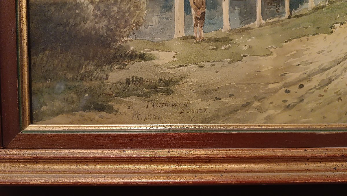 Second Half Of The 19th Century Watercolor With A View Of Essex-photo-7