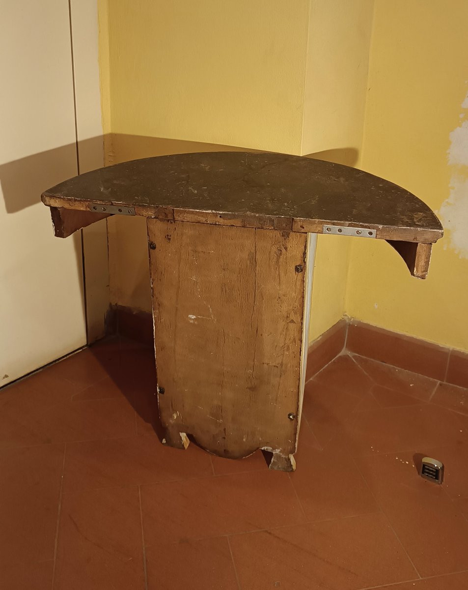 PETITE CONSOLE MURALE LAQUÉE ET PEINTE MILIEU DU 19ème SIÈCLE-photo-6