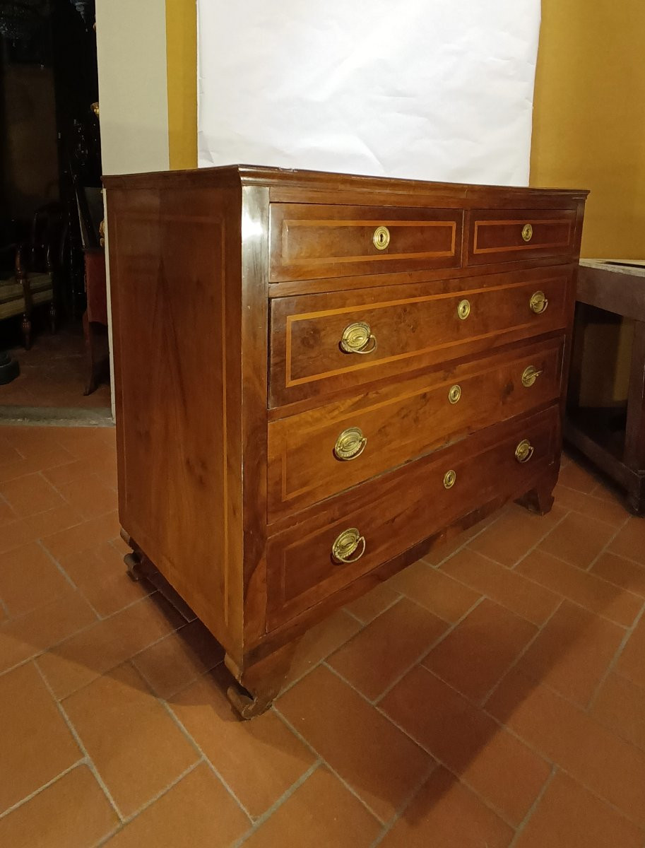 COMMODE EN PLACAGE ET MARQUETTES DÉBUT 19ème SIÈCLE-photo-6