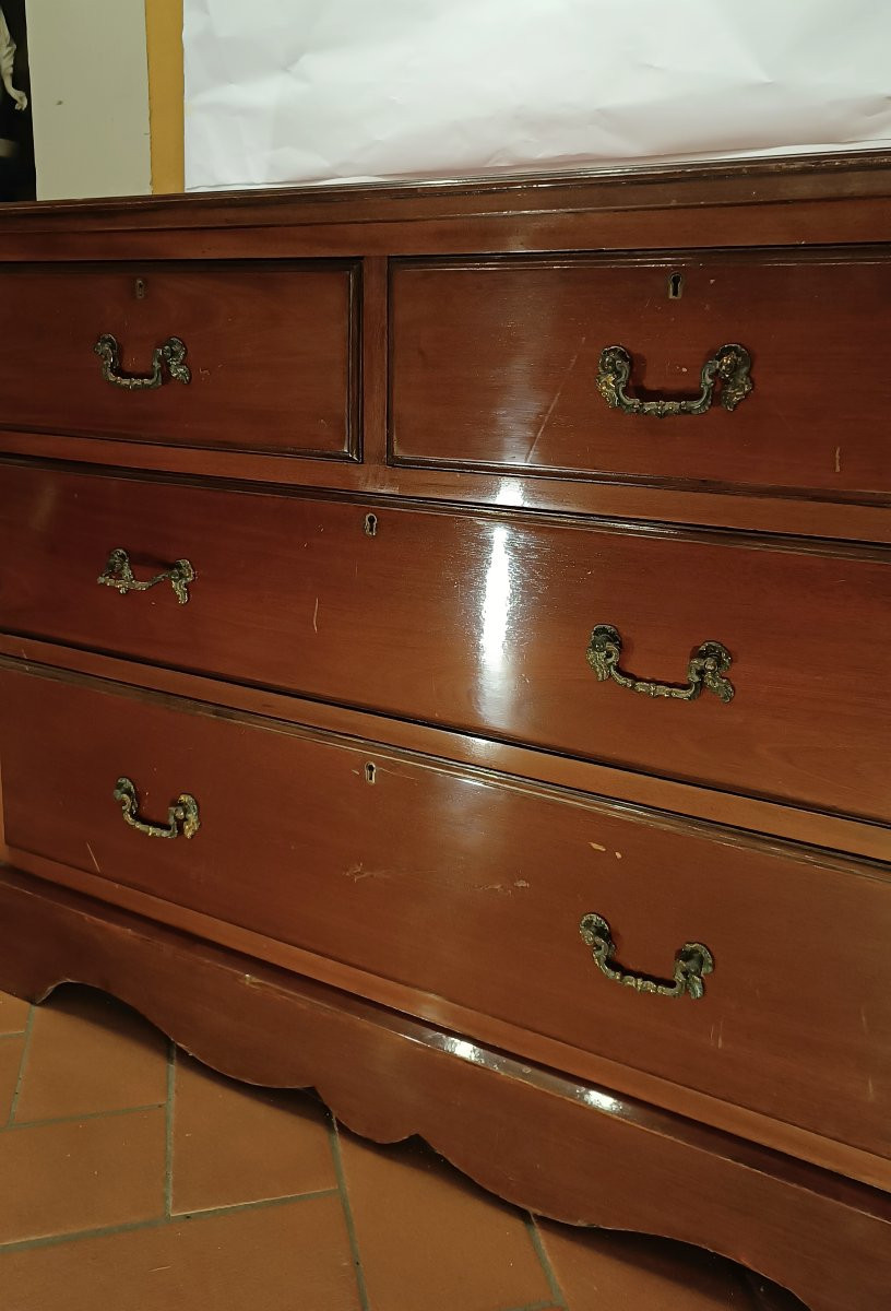 Second Half Of The 19th Century Mahogany Chest Of Drawers -photo-1