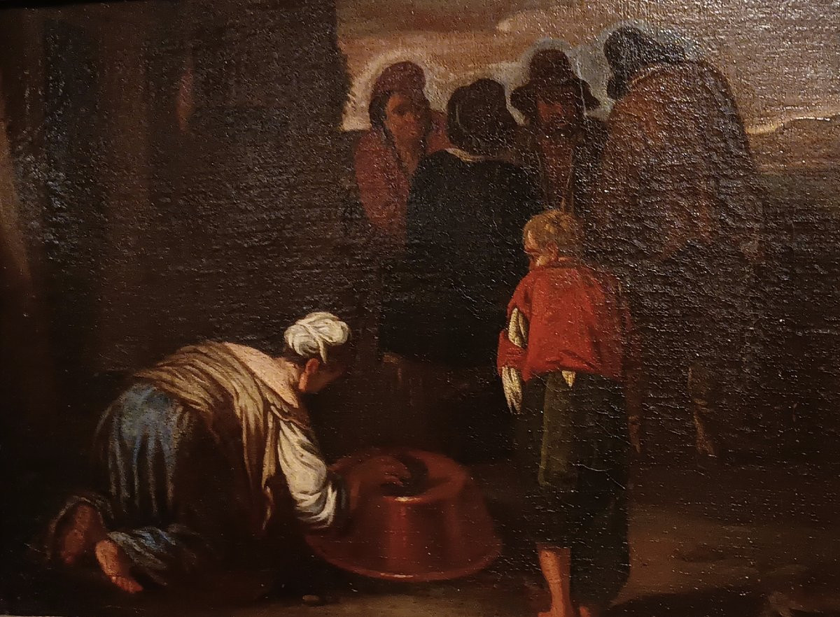 Second Half Of The 17th Century Six Paintings With Popular Scenes-photo-6