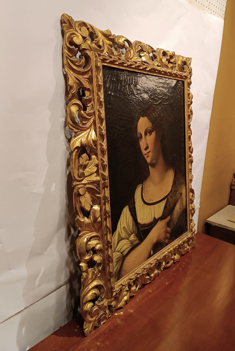 PORTRAIT DE FEMME MILIEU DU 19ème SIÈCLE-photo-3