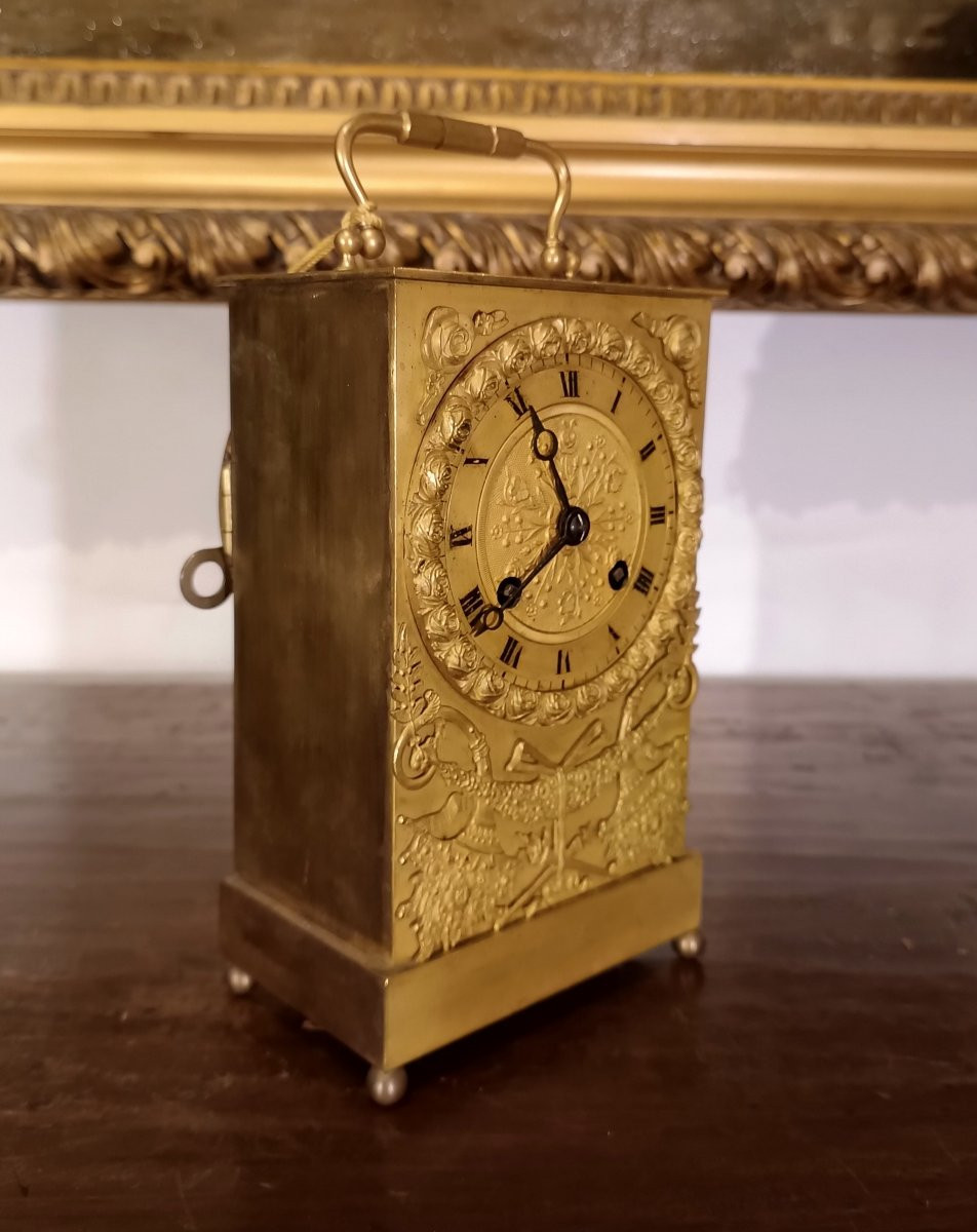 PENDULE DE VOYAGE EMPIRE DÉBUT DU 19ème SIÈCLE-photo-3