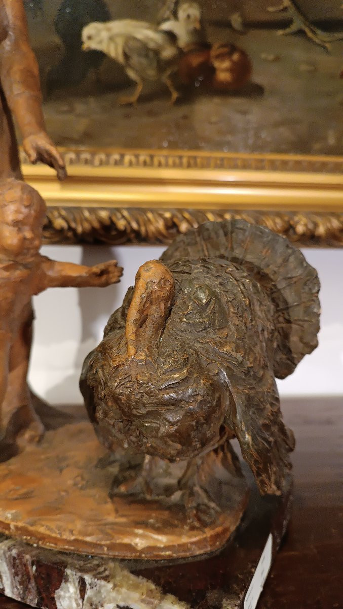 Terracotta Sculpture "on The Farming Hay" By Passani 1930s-photo-1