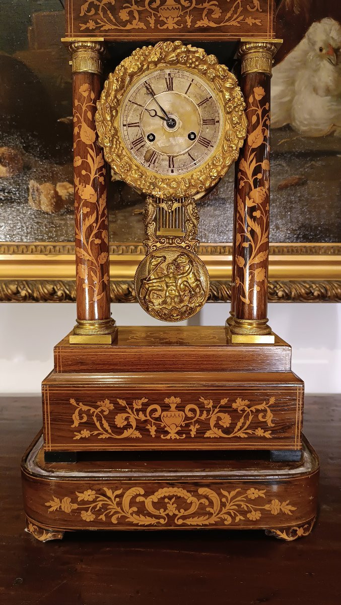 Mid-19th Century Temple Clock With Bell-photo-4
