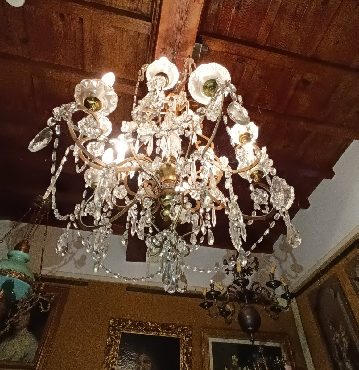 LUSTRE MARIA THERESA DU MILIEU DU 19ème SIÈCLE-photo-4