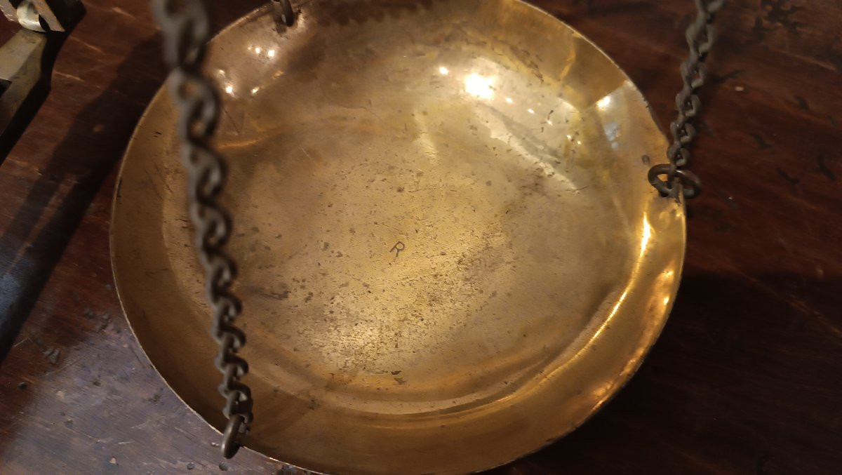 BALANCE D'ORFÈVRE ANGLAIS SECONDE MOITIÉ DU 19ème SIÈCLE-photo-4