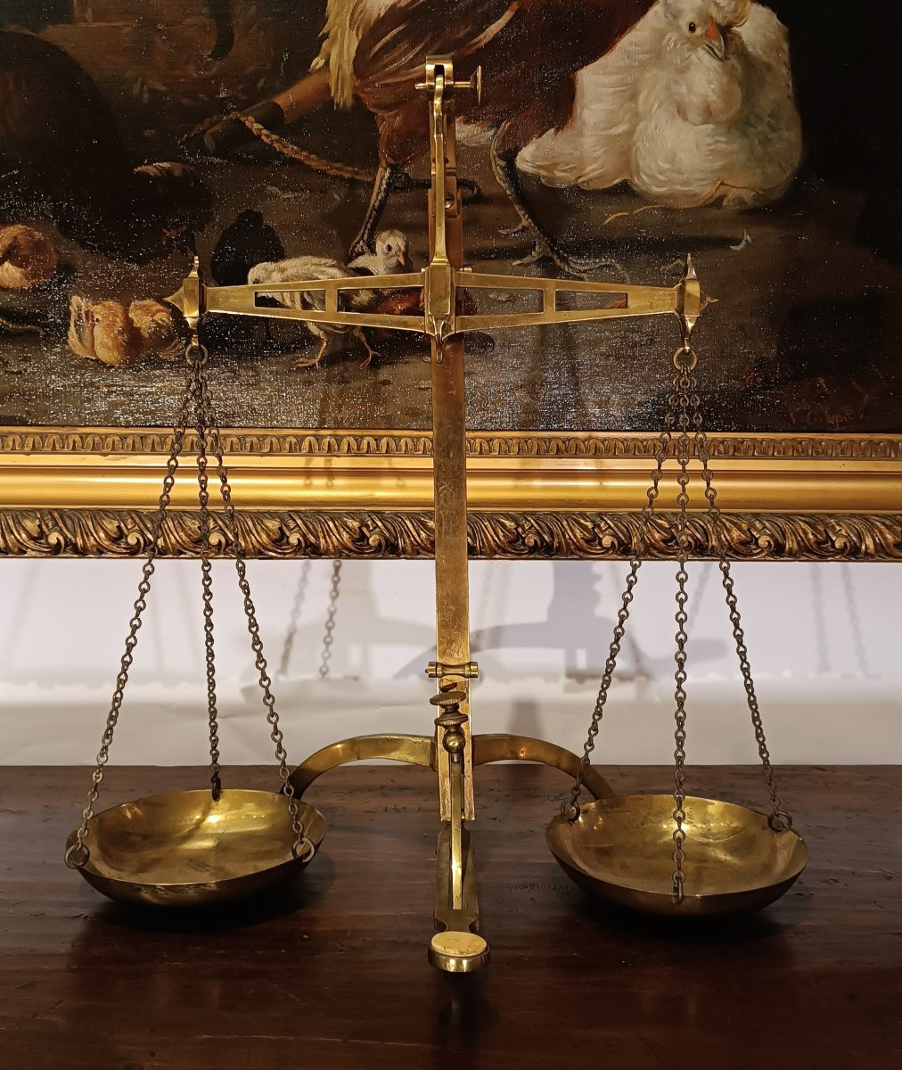 BALANCE D'ORFÈVRE ANGLAIS SECONDE MOITIÉ DU 19ème SIÈCLE-photo-5