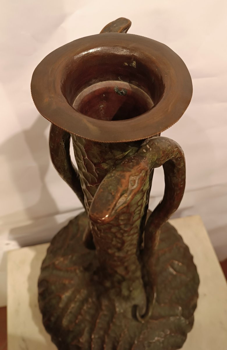 VASE EN CUIVRE ART NOUVEAU DÉBUT DU 20ème SIÈCLE-photo-1