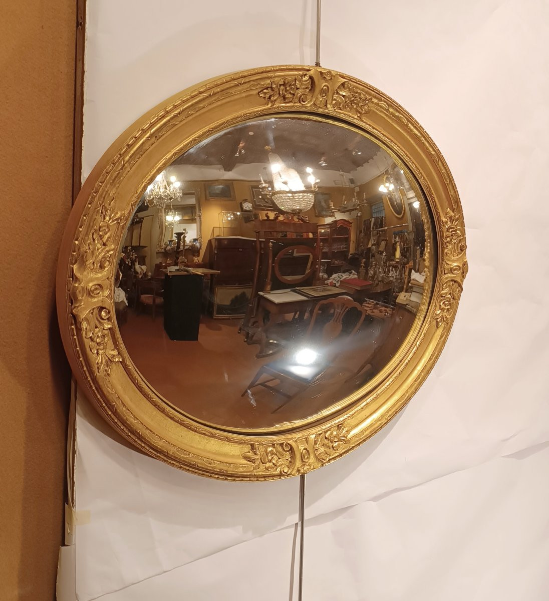Late 19th Century Wide-angle Oval Mirror-photo-2