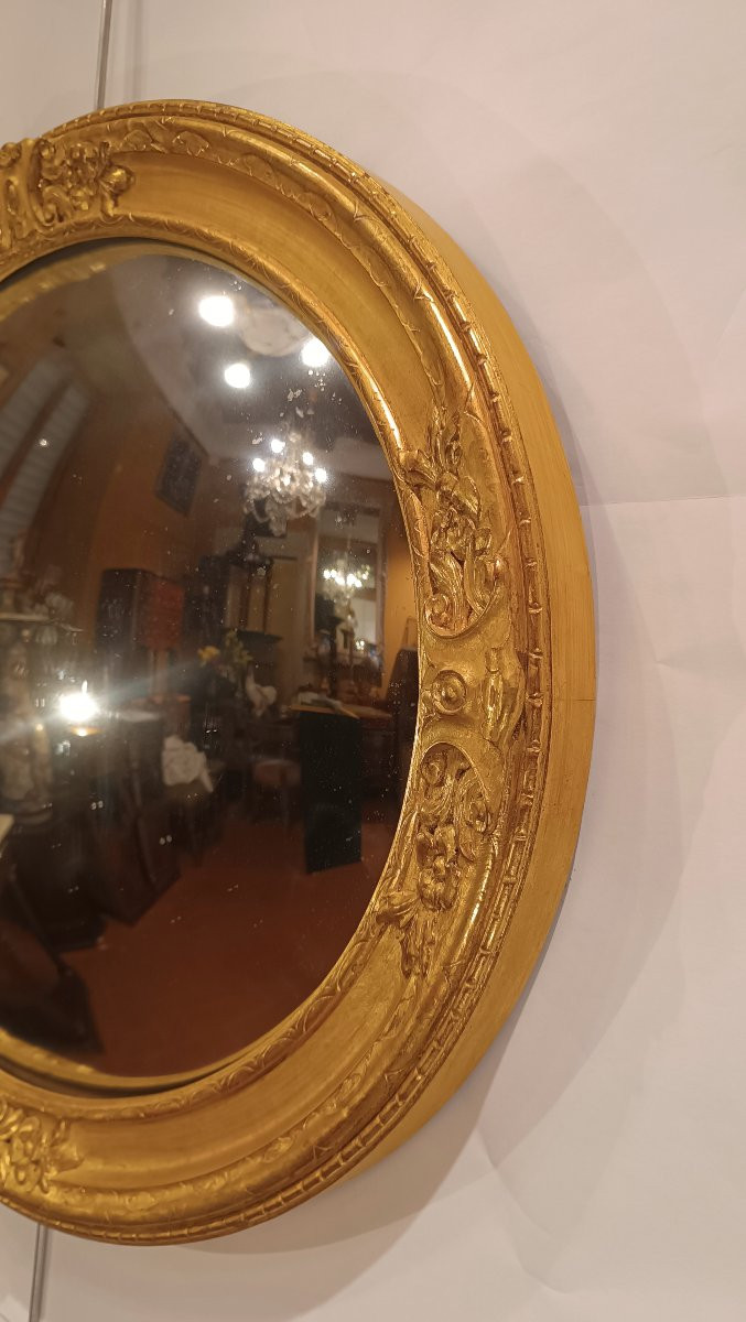Late 19th Century Wide-angle Oval Mirror-photo-4