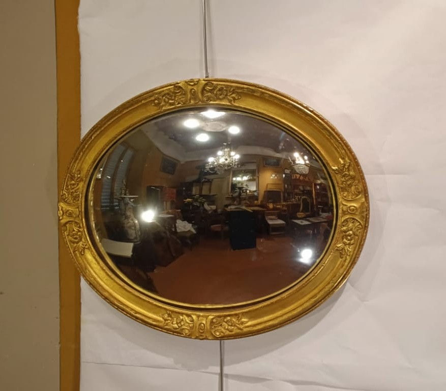 Late 19th Century Wide-angle Oval Mirror